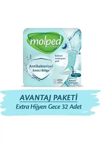 Kadınlar İçin Güvenli ve Konforlu Gece Hijyen Ürünü Molped Extra Hijyen Paketi