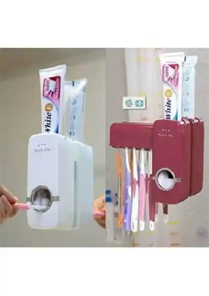 Kaixin Otomatik Diş Macunu Sıkıcı ve 5 Diş Fırçası Seti Günlük Ağız Bakımında Yenilikçi Çözüm