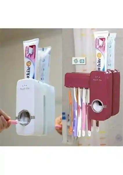 Kaixin Otomatik Diş Macunu Sıkıcı ve 5 Diş Fırçası Seti Günlük Ağız Bakımında Yenilikçi Çözüm