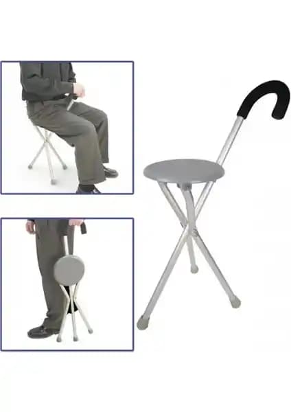 Katlanabilir Alüminyum Tabureli Baston: Hafif ve Pratik Hareketlilik Çözümü