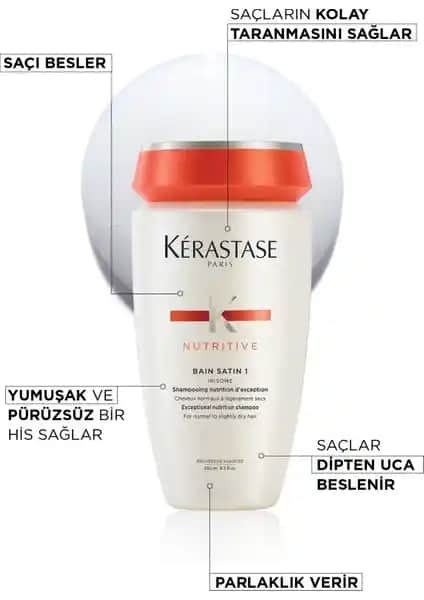 Kerastase Nutritive Bain Satin No:1 Kuru ve Meyilli Saçlar İçin Besleyici Şampuan
