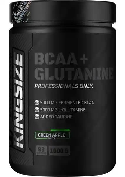 Kingsize Nutrition BCAA Glutamine Toz Yeşil Elma Aromalı 1000 Gr Sporcu Destek Ürünü