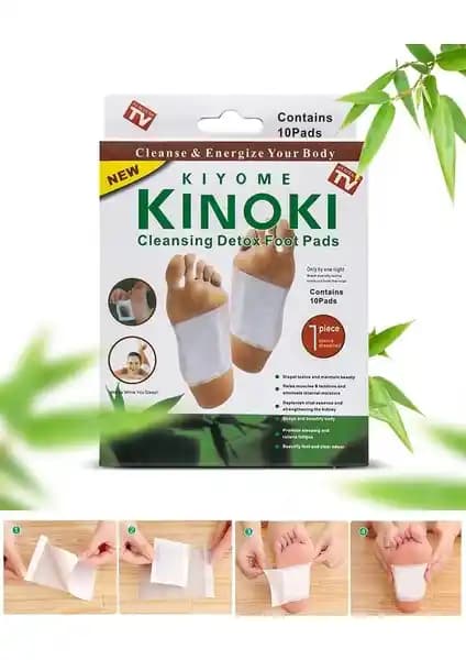 Kinoki 10 Adet Detoks Ayak Bandı ile Doğal Toksin Atma ve Sağlık Destekleri
