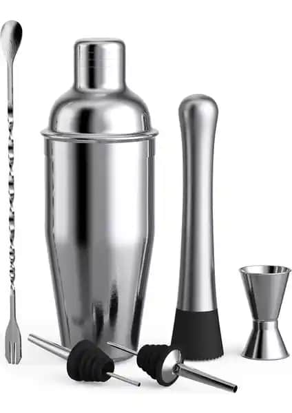 KKmoon 6 Adet Kokteyl Seti Profesyonel ve Ev Kullanımı için Dayanıklı ve Şık Tasarım