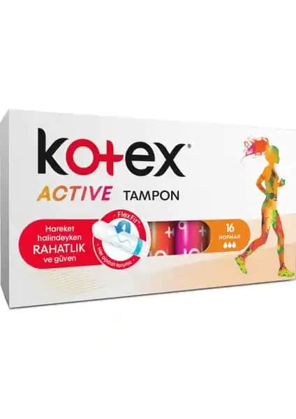 Kotex Active Tampon Normal 16'lı – Günlük Konfor ve Güvenlik Sağlayan Kadın Hijyeni Ürünü