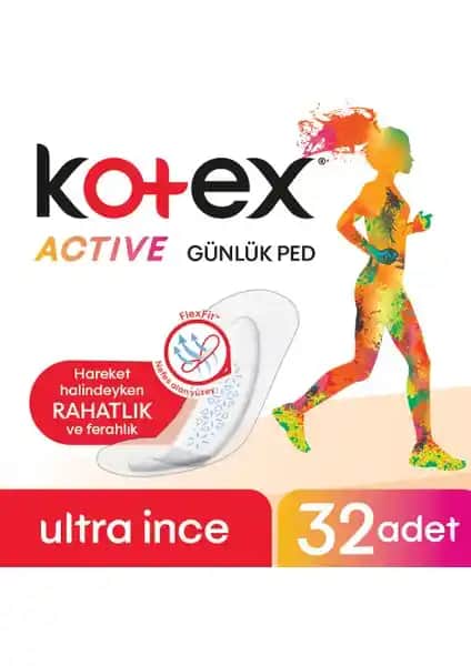 Kotex Active Ultra İnce Günlük Ped: Günlük Rahatlık ve Güvenlik İçin Mükemmel Çözüm