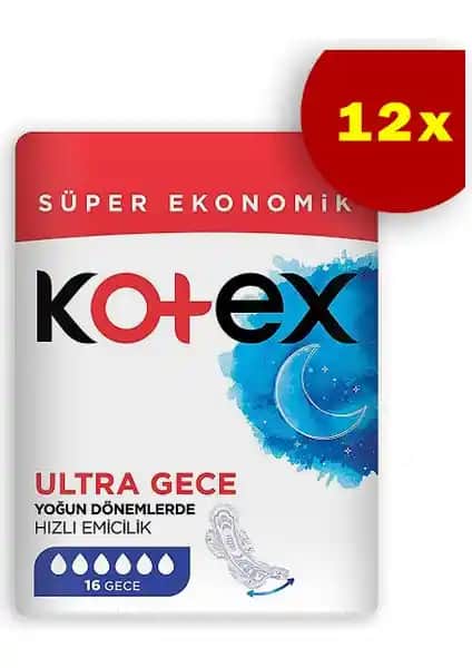 Kotex Gece Ultra Hijyenik Ped ile Güvenli ve Konforlu Gece Koruması Sağlayın
