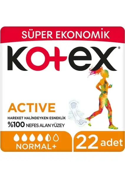 Kotex Hijyenik Ped Active Normal Süper Ekonomik: Günlük Kullanım İçin Güvenilir ve Konforlu Bir Seçenek
