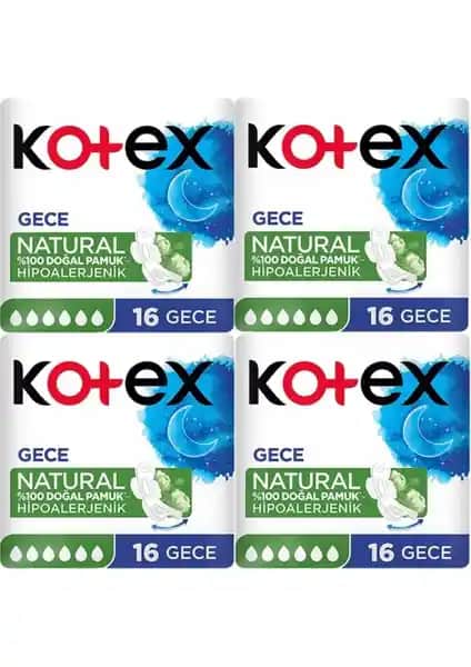 Kotex Natural Süper Ekonomik 16'lı Gece Pedleri: Doğal ve Güvenli Uyku İçin Uygun