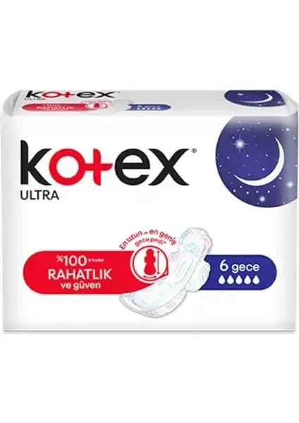 Kotex Tekli Gece Hijyenik Pedleri ile Güvenli ve Konforlu Gece Koruması Sağlayın
