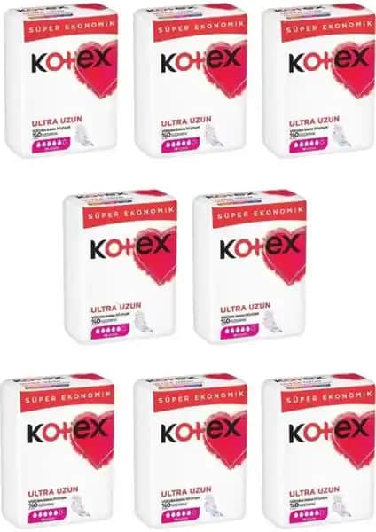 Kotex Ultra Quadro Süper Eko Uzun Pedler Günlük Kullanım İçin Güvenilir ve Konforlu