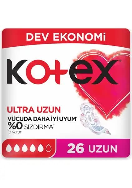 Kotex Ultra Uzun Dev Ekonomik Hijyenik Ped Günlük ve Gece Kullanımı İçin Güvenilir Çözüm