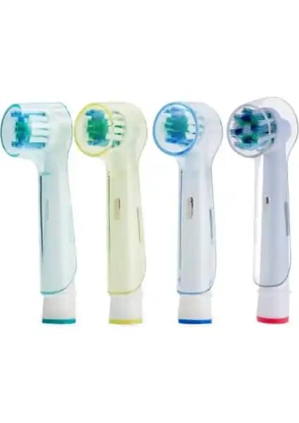Kyver Elektrikli ve Pilli Diş Fırçaları İçin Uyumlu Koruyucu Kapaklar 4'lü Set