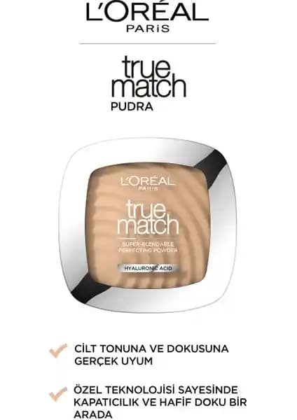 L'Oréal Paris True Match Pudra W5 Golden Sand: Doğal ve Kaliteli Makyaj Ürünü