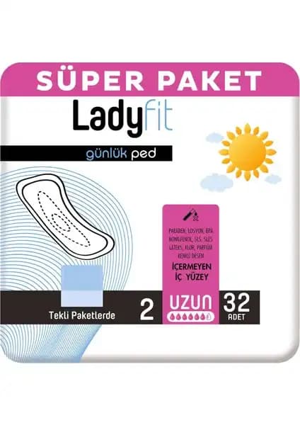 Ladyfit Günlük Ped Uzun 32 Ped ile Günlük Hijyen ve Konfor Sağlayın