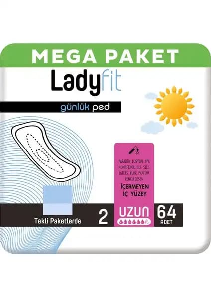 Ladyfit Günlük Ped Uzun 64 Ped: Yüksek Emicilik ve Konfor Sunan Güvenilir Hijyen Ürünü