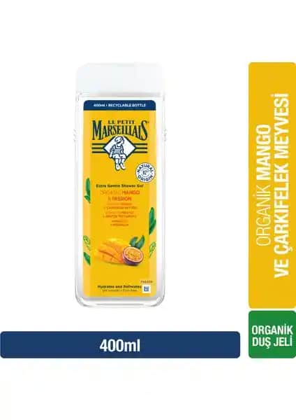 Le Petit Marseillais Organik Mango ve Çarkıfelek Meyvesi Duş Jeli Doğal İçeriklerle Ferah ve Nemlendirici Temizlik