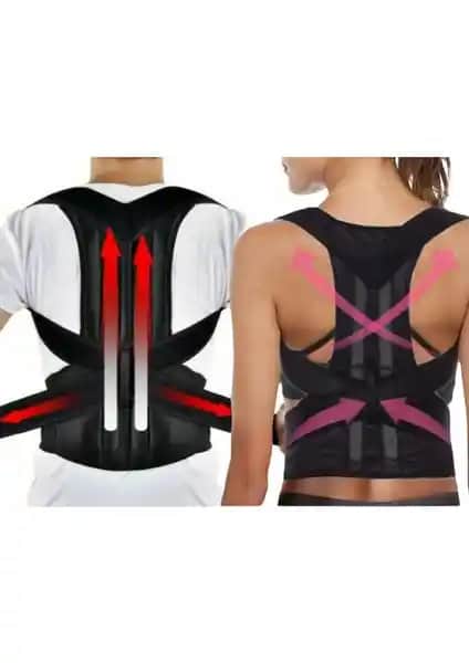 Luti Concept Kadın Erkek Çift Balenli Omuz Bel ve Sırt Kemeri Duruş Düzeltici