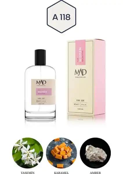 Mad Parfüm A118 Selective Kadın Parfümü Zarafet ve Çekicilik İçin Uygun 50 ml Şişe