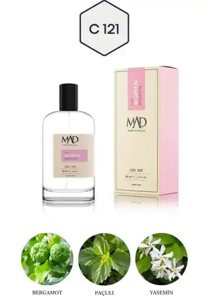 Mad Parfüm Mad C121 Selective Kadın Parfümü Zarif ve Kalıcı Çiçeksi Koku 50 ml