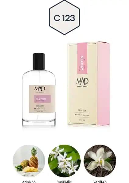 Mad Parfüm Mad C123 Selective Kadınlar İçin Çiçeksi ve Kalıcı 100 ml Parfüm