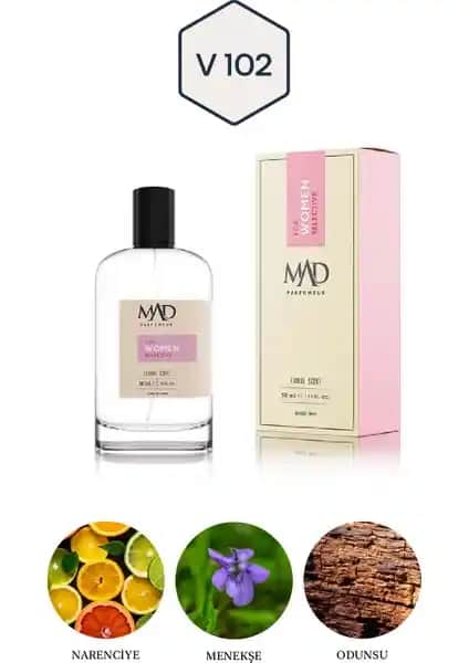 Mad Parfüm Mad V102 Selective Kadınlar İçin Hafif ve Ferah Günlük Parfümü