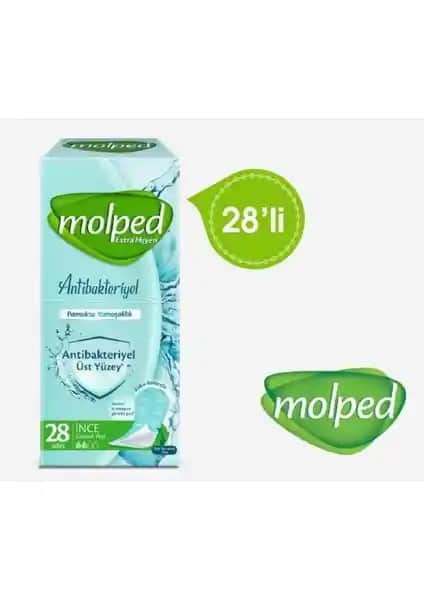Molped Antibakteriyel Günlük Ped Ince 28'li - Günlük Hijyen ve Konfor İçin Güvenilir Tercih