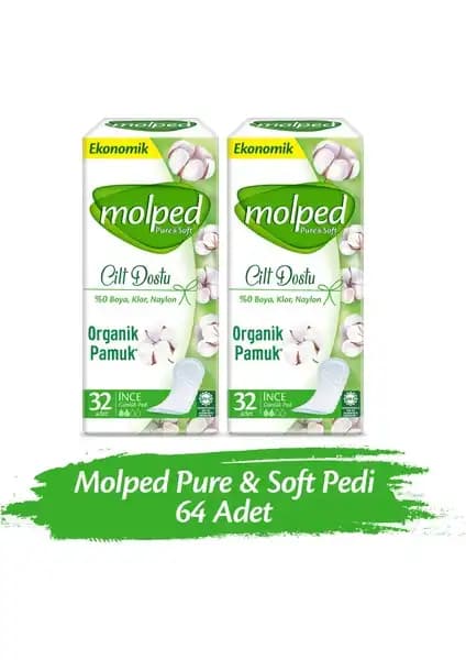 Molped Pure&Soft Günlük Ped: Cilt Dostu ve Nefes Alan Tasarımıyla Gün Boyu Konfor