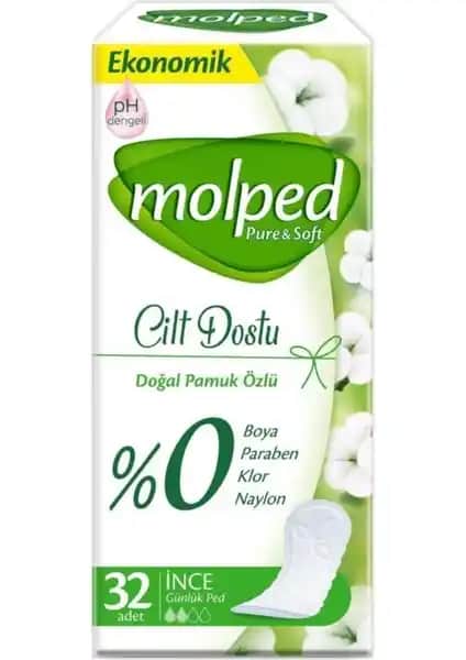 Molped Pure Soft İnce Günlük Ped: Doğal ve Nefes Alan Tasarımıyla Günlük Konfor