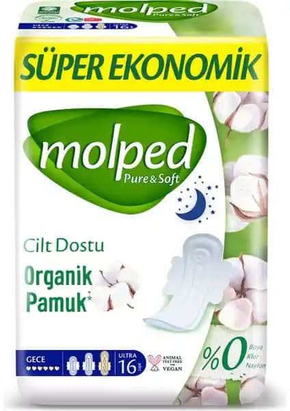 Molped Pure Soft Süper Ekonomi Gece Pedi 16’lı: Yüksek Emicilik ve Konfor Sunan Güvenilir Ürün