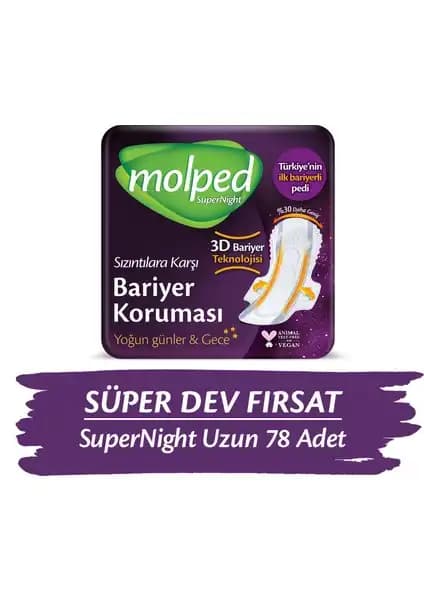 Molped Süpernight Hijyenik Pedler: Yüksek Performans ve Güvenli Kullanım İmkanı