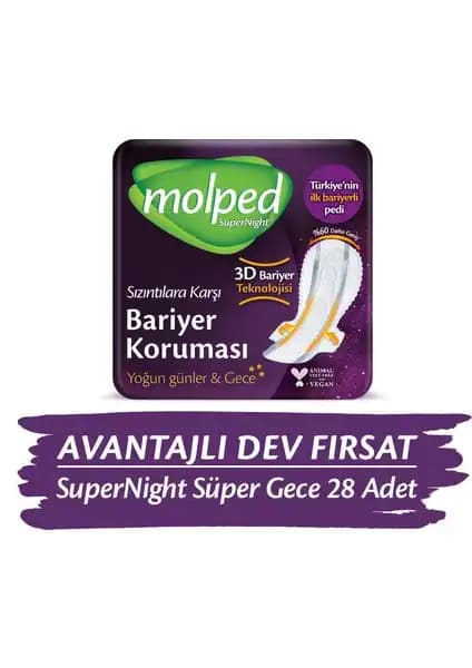 Molped Supernight Süper Gece Avantaj Paketi: Maksimum Koruma ve Konfor Sağlayan Hijyen Ürünü