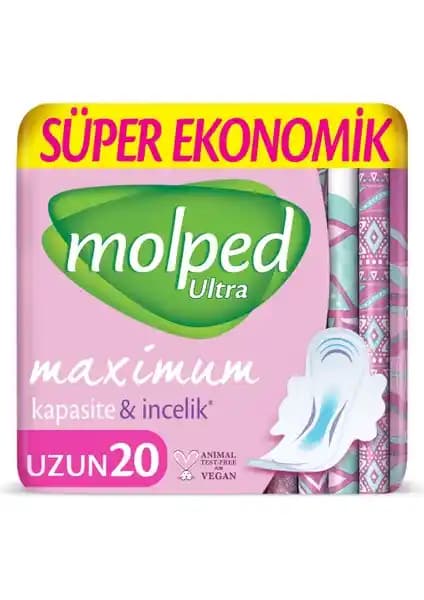 Molped Ultra Süper Ekonomik Uzun 20 Li Kadın Pedi Günlük Hijyen ve Konfor Sağlar