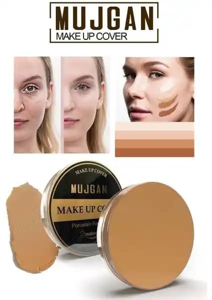 MUJGAN Make Up Cover Porselen Fondöten Kapatıcı: Yüksek Kapatıcılık ve Çok Yönlülük Özellikleri