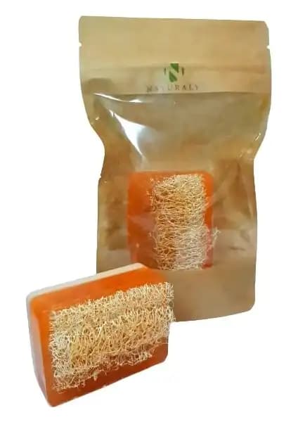 Naturaly Eşek Sütü Bal Özlü Kabak Lifli El Yapımı Peeling Sabun Doğal ve Etkili Cilt Bakımı İçin