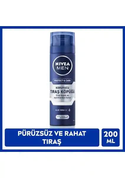 Nivea Men Protect&Care Tıraş Köpüğü Kuru Ciltler İçin Hassas ve Güvenli Bakım Ürünü