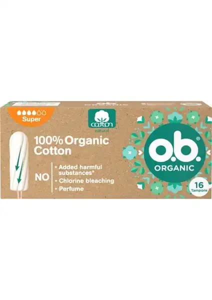 O.B. Organik Süper Tampon 16'lı Paket Doğallık ve Güvenlik ile Günlük Hijyen