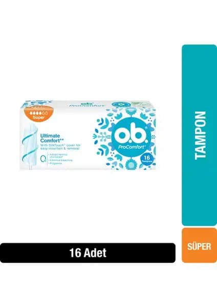 O.B. Tampon Süper 16'lı: Gün Boyu Konfor ve Güvenlik Sağlayan Kadın Hijyen Ürünü