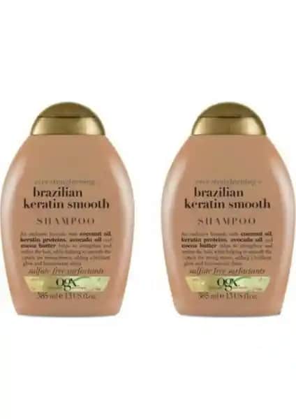 OGX Brazilian Keratin Therapy Şampuanı Saç Güçlendirme ve Parlaklık Sağlayan Doğal İçerikli Ürün