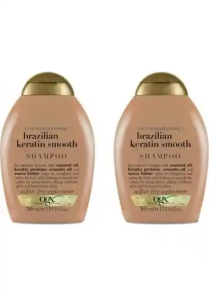 OGX Brazilian Keratin Therapy Şampuanı Saç Güçlendirme ve Parlaklık Sağlayan Doğal İçerikli Ürün
