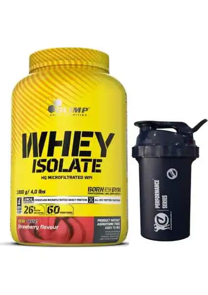 Olimp Whey Isolate Protein Tozu 1800 gr Çilek Aroması ve Performans Şişe ile Sağlıklı Kas Gelişimi