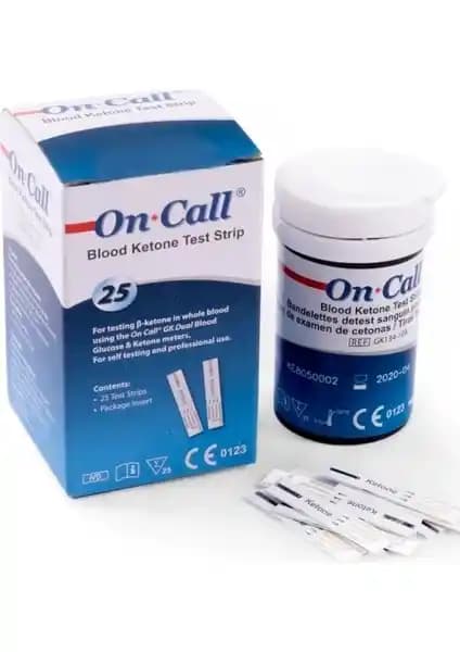 On Call GK Dual Keton Ölçüm Stribi 50 Test ile Güvenilir Keton Takibi ve Kullanım Kolaylığı