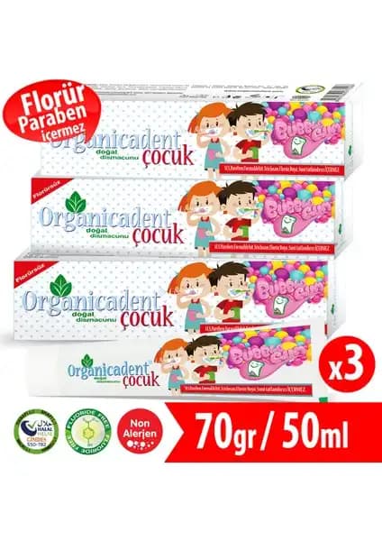 Organicadent Florürsüz Doğal Çocuk Diş Macunu Güvenli ve Hassas Ağız Bakımı İçin