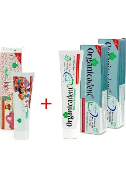 Organik Çocuk Diş Macunu 3'lü Paket Sağlıklı ve Güvenilir Doğal Diş Bakımı