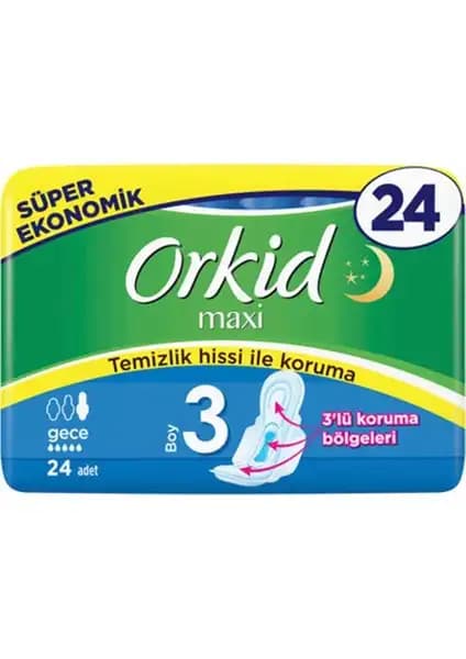Orkid Maxi Gece 4'lü ve 3 Boy Süper Ekonomik Paket Hijyen Ürünü İncelemesi