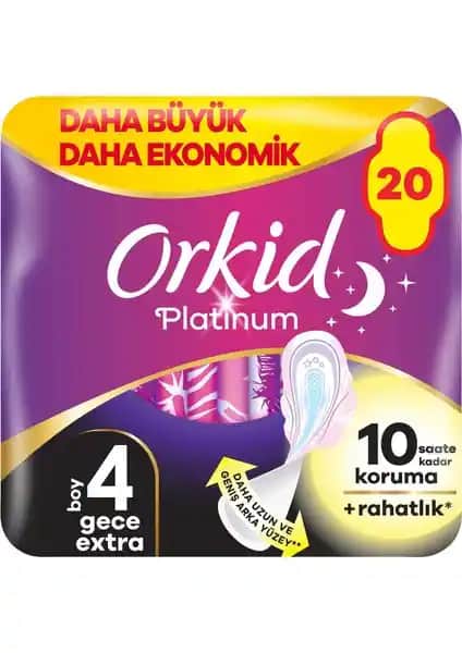 Orkid Platinum Gece Ekstra Hijyenik Ped: Yüksek Koruma ve Konfor Sunan Kadın Pedleri