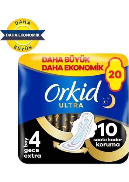 Orkid Ultra Gece Ekstra Hijyenik Pedler ile Güvenli ve Konforlu Gece Uykusu