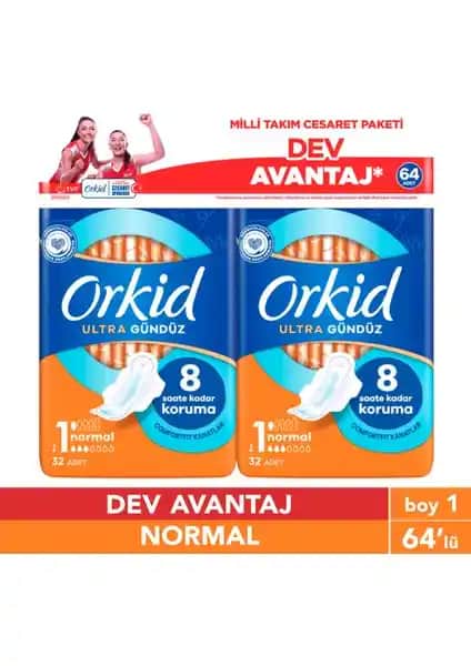 Orkid Ultra Normal (Boy 1) Hijyenik Pedler: Güçlü Emici ve İnce Tasarım ile Günlük Güvenlik