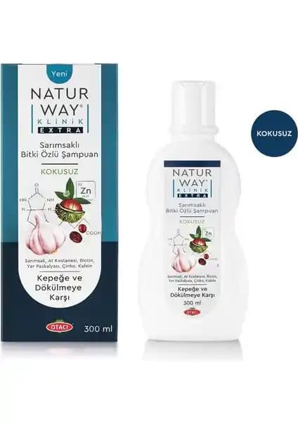 Otacı Naturway Klinik Extra Sarımsaklı Şampuan Saç Dökülmesi ve Kepeğe Karşı Doğal Çözüm