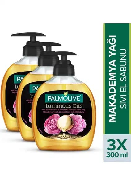 Palmolive Luminous Oils Makademya Yağı ve Şakayık Özleri Sıvı El Sabunu - Etkili ve Doğal Temizlik Çözümü